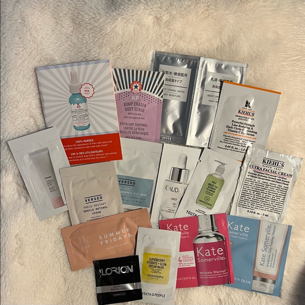 Skincare Sample Lot 15 items